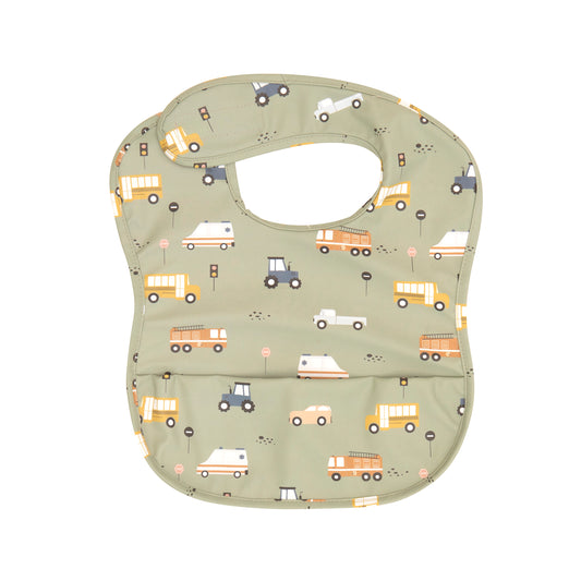 All4Ella Recycled Pouch Bib - Trucks