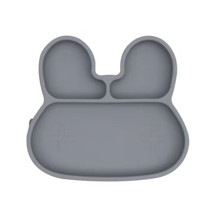 We Might Be Tiny Bunny Stickie® Plate - Grey