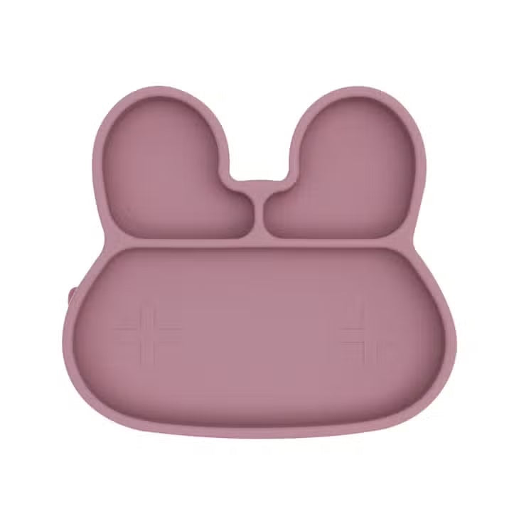 We Might Be Tiny Bunny Stickie® Plate - Dusty Rose