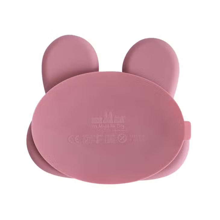 We Might Be Tiny Bunny Stickie® Plate - Dusty Rose