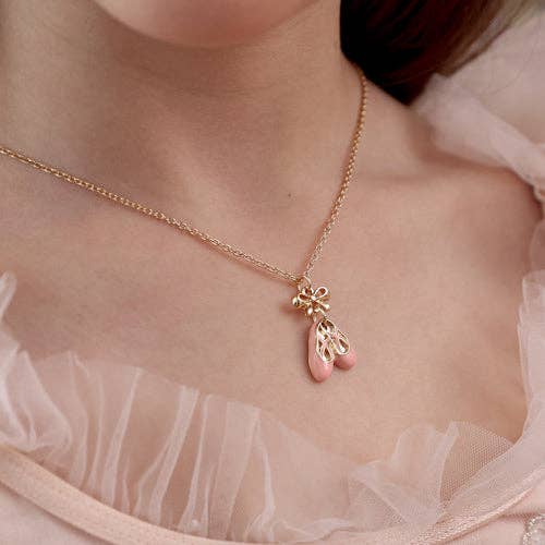 Ballet Pink Slippers Necklace