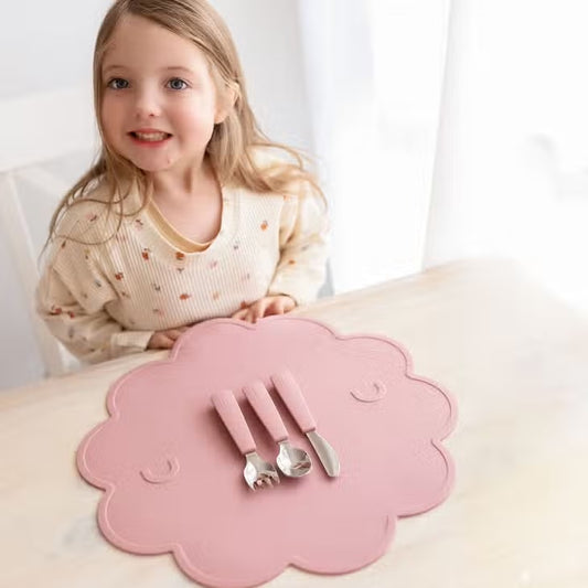 We Might Be Tiny Toddler Feedie® Cutlery Set - Dusty Rose