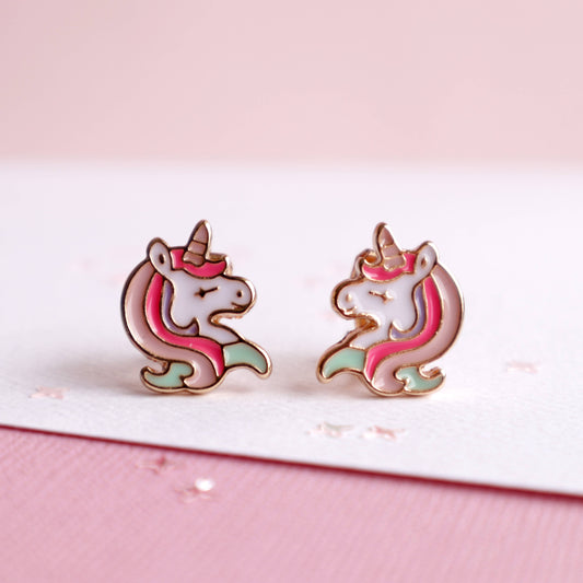 Clip-On Earrings Unicorn Shimmer