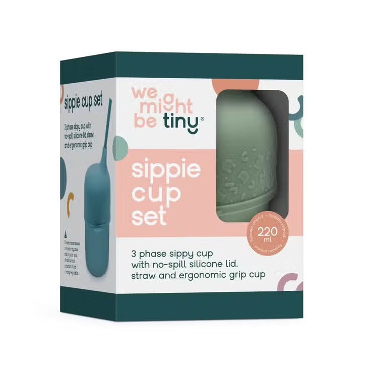 We Might Be Tiny Sippie Cup Set - Sage