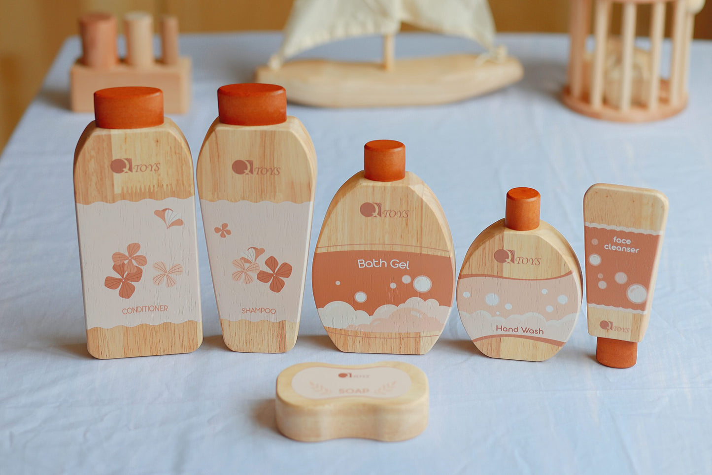 Qtoys Wooden Pamper and Play Spa Set