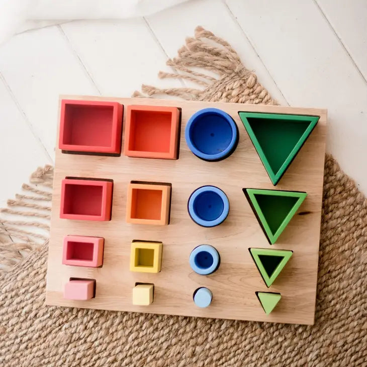 Qtoys Wooden 3D sorting and nesting board
