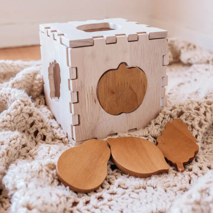 Qtoys Wooden Fruit Puzzle Box