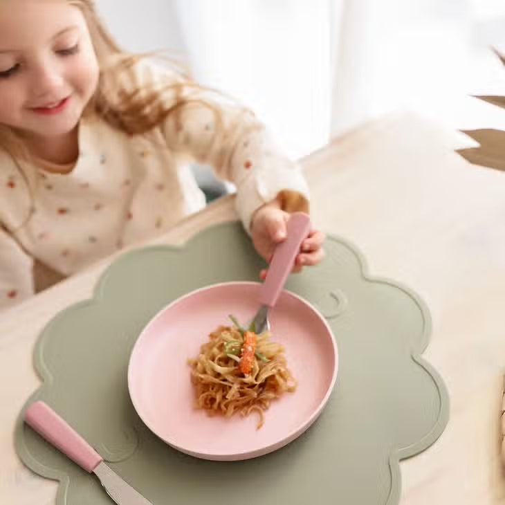 We Might Be Tiny Toddler Feedie® Cutlery Set - Dusty Rose