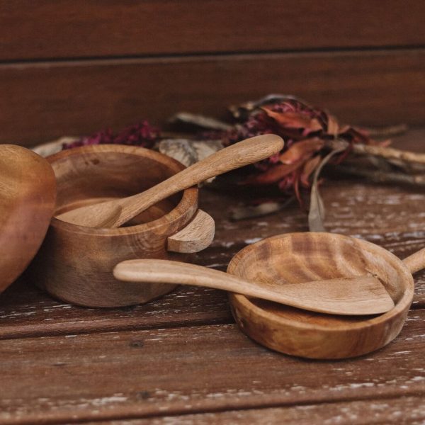 Qtoys Wooden Mahogany Pan & Pot Set